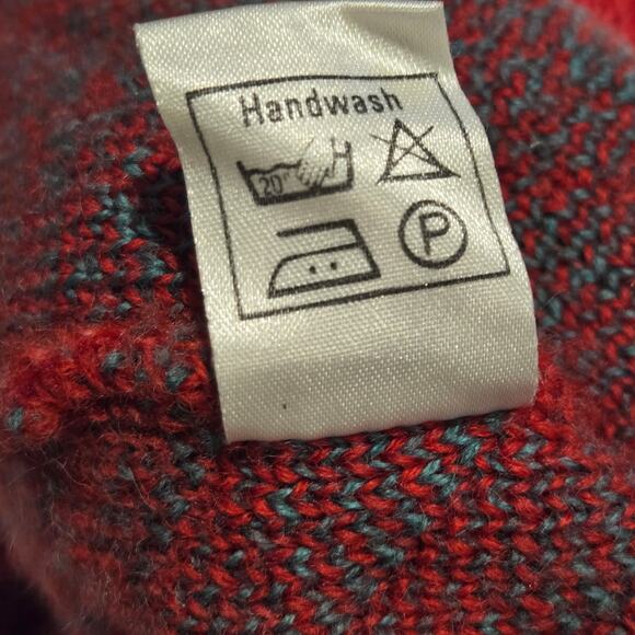 Vintage 80s Geiger Austria Red Pure New Wool Alpine Sweater, Size 38 - US Medium - Picture 9 of 9